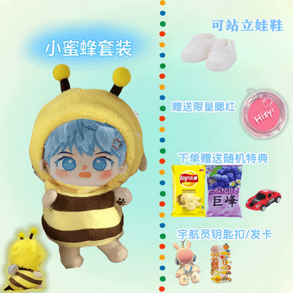 I Can Do It cotton doll in bee costume with wings and white shoes