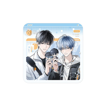 Limited Business borderless shikishi with dual-character artwork