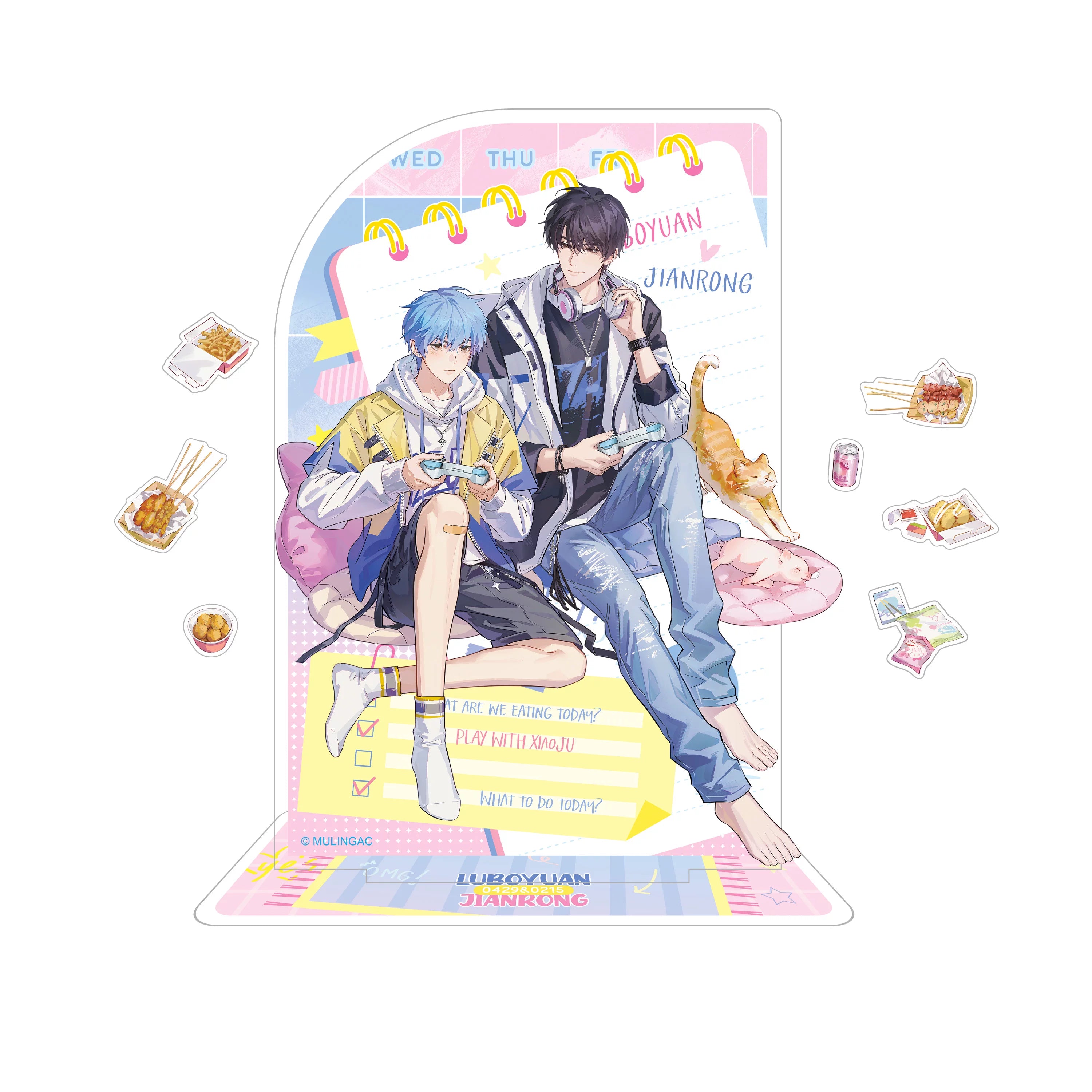 Love Instance two-way acrylic stand with food accessory pieces