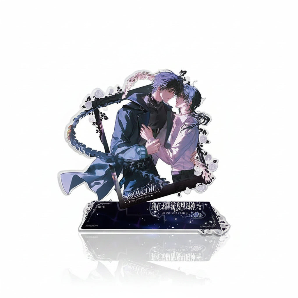 I Became a God in a Horror Game radio drama couple acrylic stand