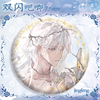 Xie Ta rose glitter badge design