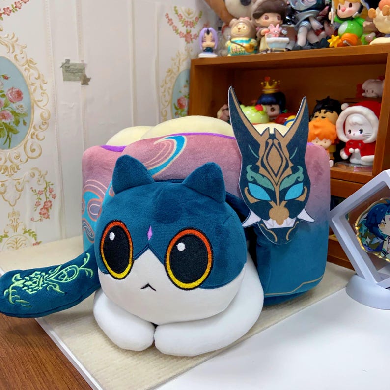 Genshin | xiao Cat Cake Plushie Toy Handmade (25CM)
