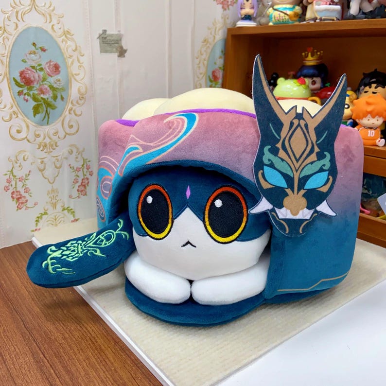 Genshin | xiao Cat Cake Plushie Toy Handmade (25CM)