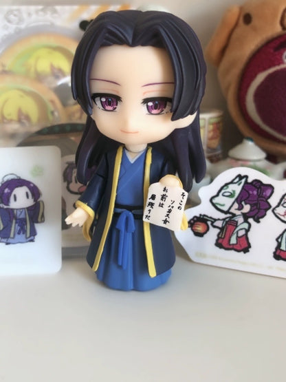 Jinshi chibi figure displayed with long purple hair and layered blue outfit