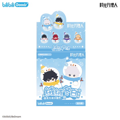 Snow Time acrylic liquid glitter display full box of six designs