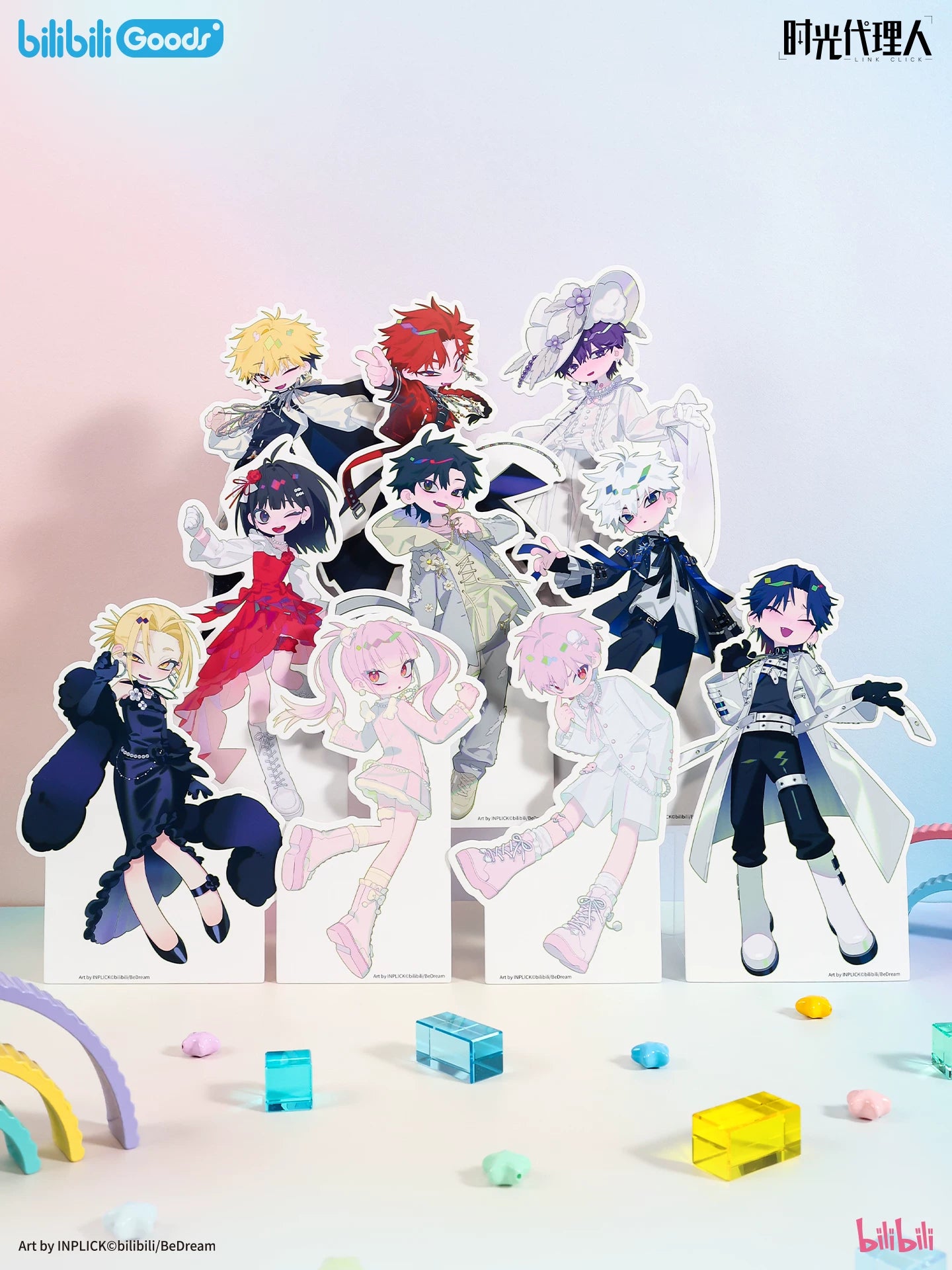 Link Click Dream Out 1/6 paper display stand lineup