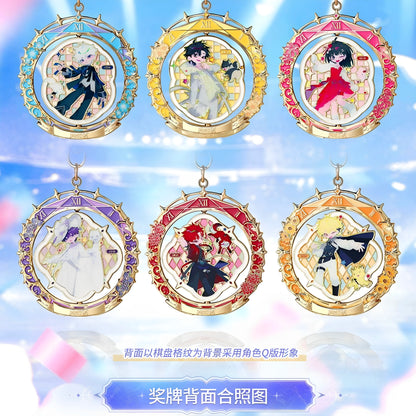 Link Click rotating medals with portrait fronts and chibi reverse designs