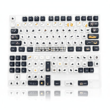 Klein Cat 130-key keycap set in package trays