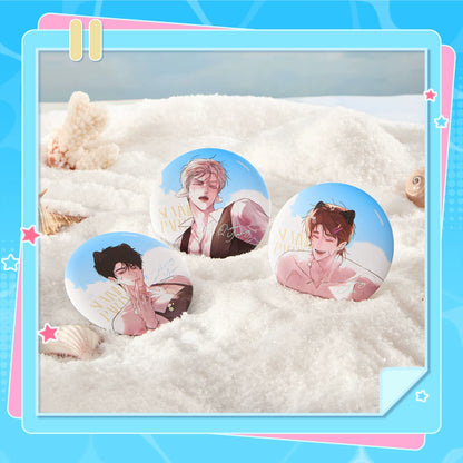 Official I Became a First-Class Guide Summer three-character badge set