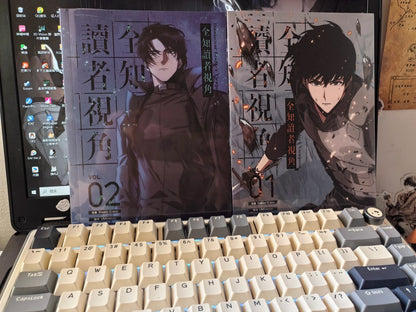 Desk photo of ORV Taiwan manhua Volumes 1 and 2