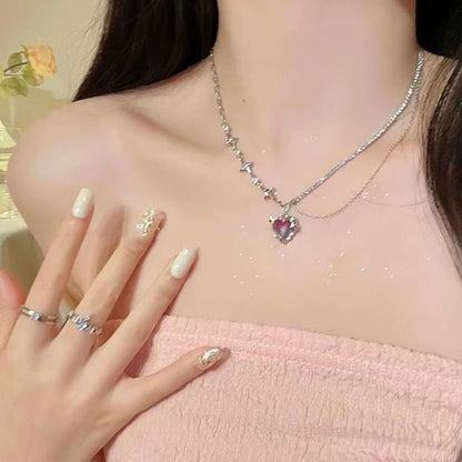 Love and Deepspace | Rafayel Gradient Heart Necklace