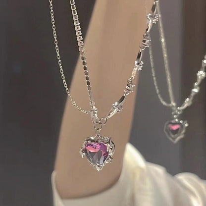 Love and Deepspace | Rafayel Gradient Heart Necklace