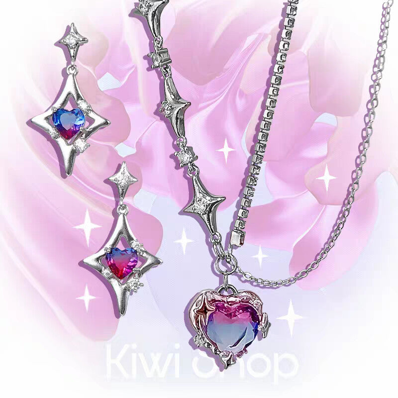 Love and Deepspace | Rafayel Gradient Heart Necklace