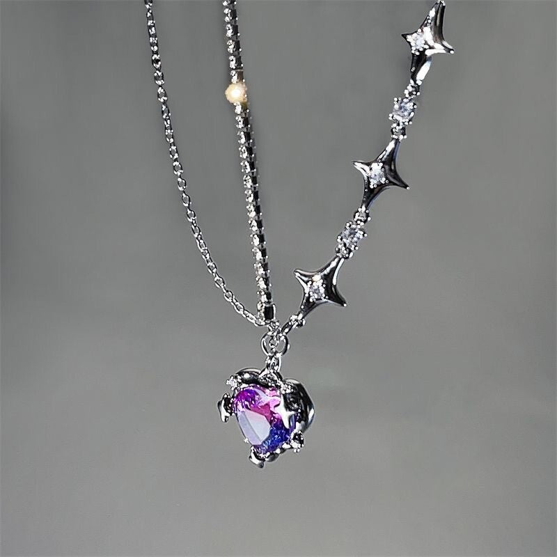 Love and Deepspace | Rafayel Gradient Heart Necklace