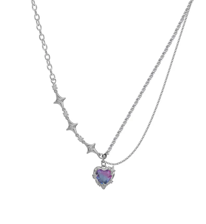 Love and Deepspace | Rafayel Gradient Heart Necklace