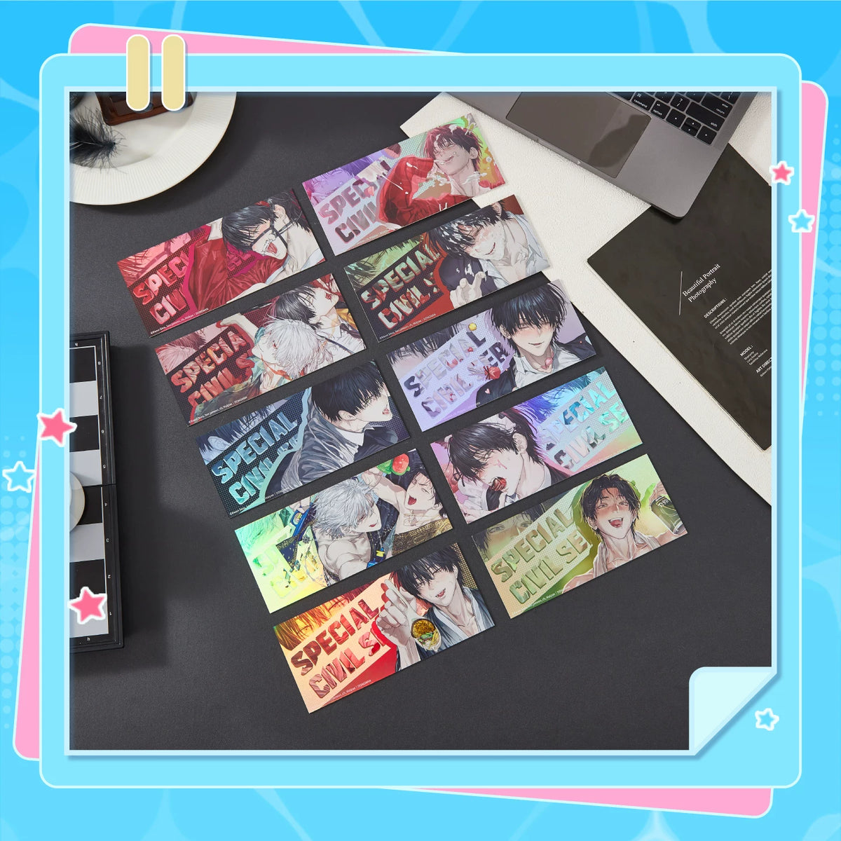 Special Civil Servant holographic ticket complete ten-design display