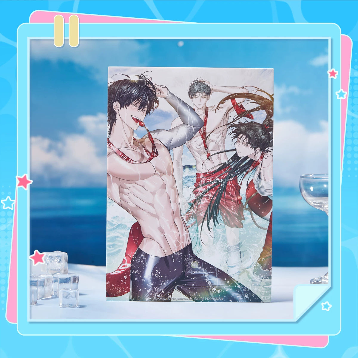 Special Civil Servant shikishi art board in a styled display