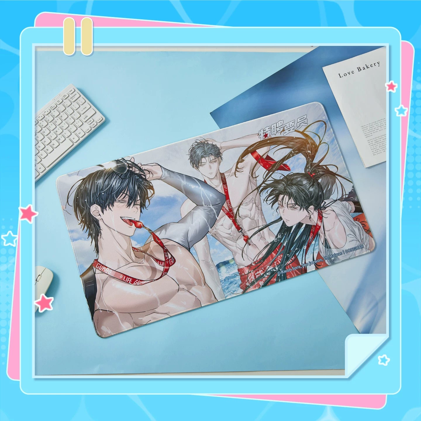 Special Civil Servant Summer desk mat in a workspace display