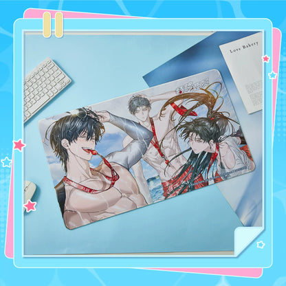 Special Civil Servant Summer desk mat in a workspace display
